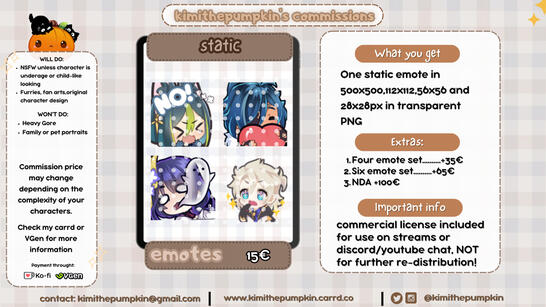 Static emotes commission