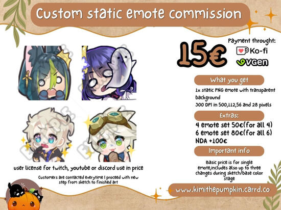 Static emotes commission